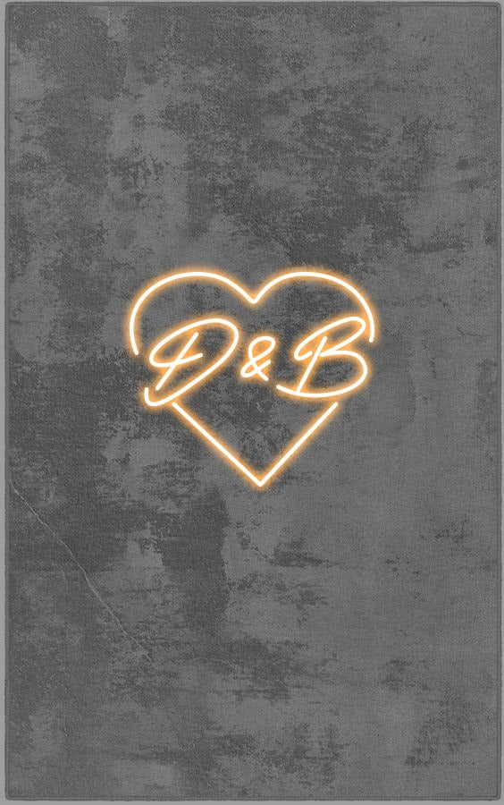 Initial Heart Neon
